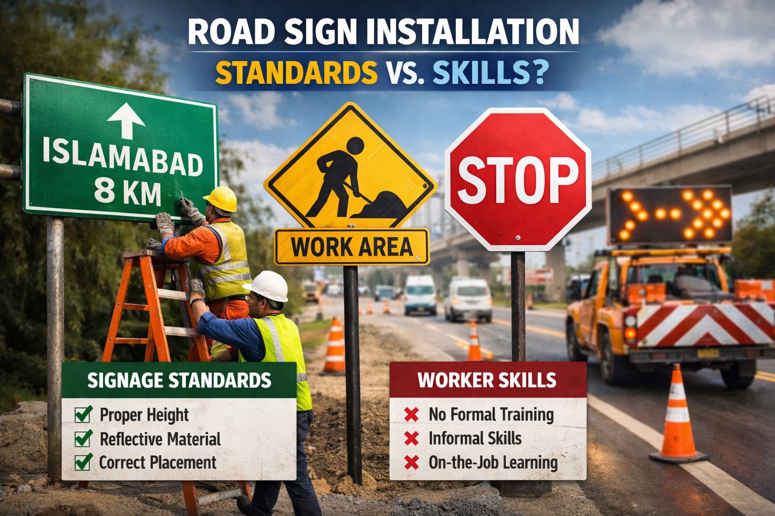 Road signs installers certified