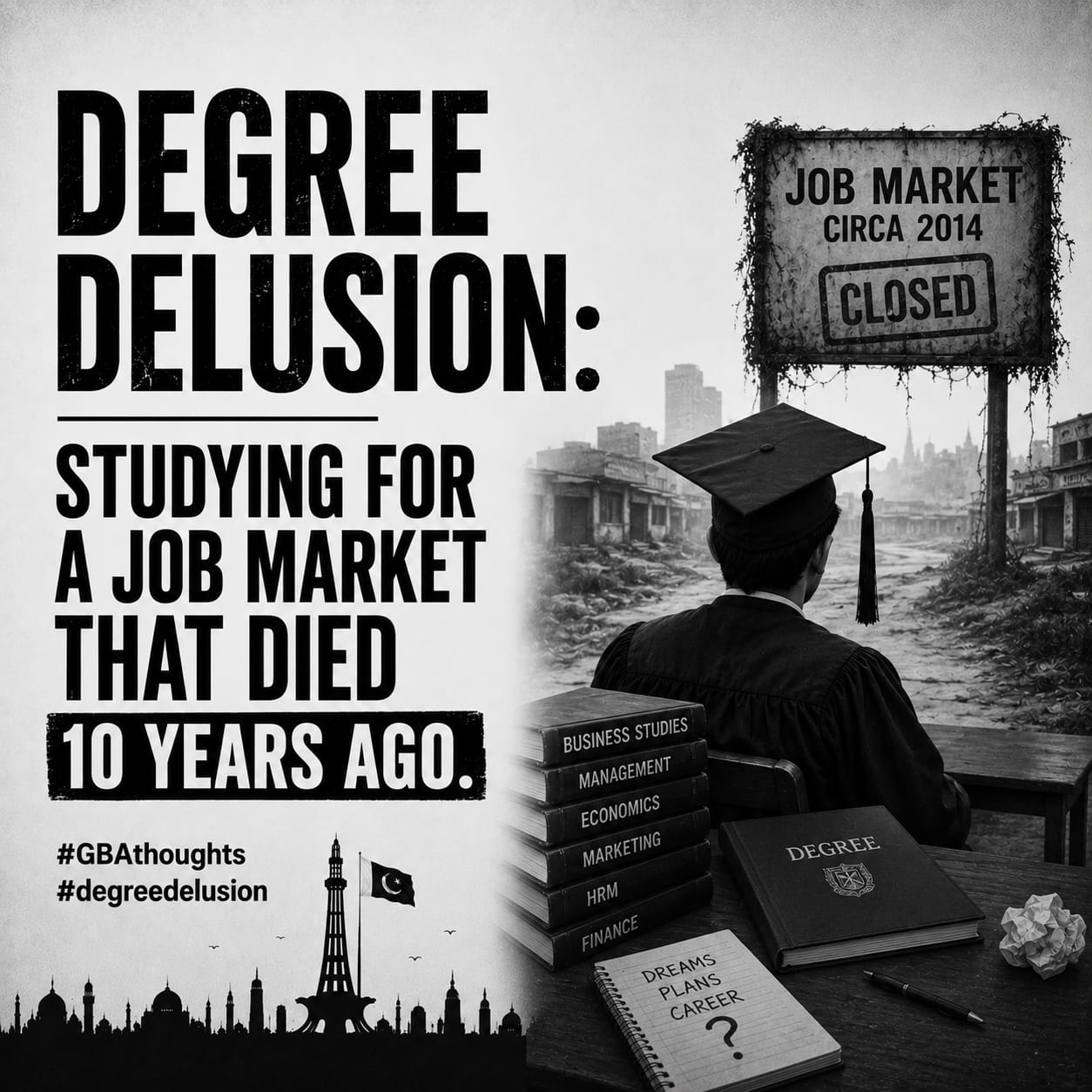 Degree Delusion: Studying For A Job market That Died 10 Years Ago.