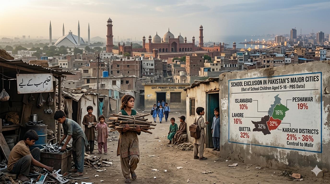 School exclusion in  Pakistan’s major cities